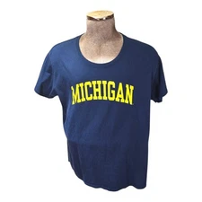 University Of Michigan T-Shirt Men's Size 2XL Blue Graphic Fanatics 
