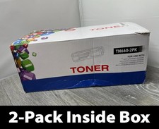 2-Pack Black Toner Cartridge Fit/For Brother TN660-2PK use with HL, MFC  DCP