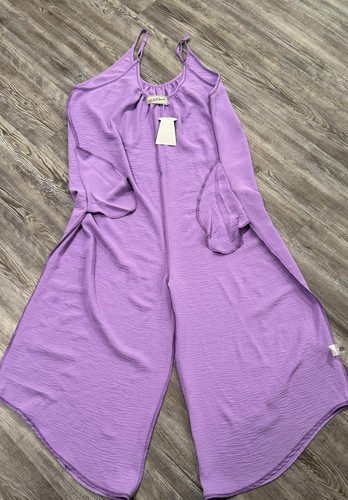 Neu mit Etikett Tubed Edward’s Damen-Stramplerkleid lila Spaghettiträger weites Bein locker L - Bild 14 von 16