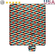 Outdoor Camping Rug Blanket Tent Floor Adjustable Strap Lightweight 60" x 70"