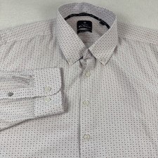 Ben Sherman All Way Stretch Long Sleeve Button Up 16-16 1/2 32/33 Large Patriot