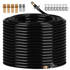 3/8 Inch Self Sinking Aeration Hose, 100 Feet Weighted Pond Aerator Hose Kit ...