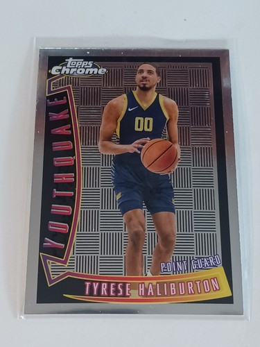 2023-24 Topps Chrome Tyrese Haliburton Youthquake #YQ-15 Retro 1996-97 Design