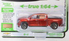 Auto World Oakwood Metallic 2019 Chevy Silverado High Country ULTRA RED 1:64