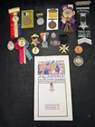 Huge lot G.A.R.,  Medals, Buttons, Badges, Medals Ribbons + 1911 booklet