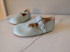 Antique Edwardian Baby Shoes Blue Janes Childprufe T Straps Girls Flats