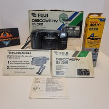 Fuji Discovery 185 Zoom Point  Shoot 35mm Auto Focus, Box, Manual, 5 Rolls Film