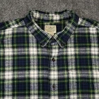 LL Bean Button Down Flannel Shirt Mens XL Traditional Fit Plaid Cotton Long Slv
