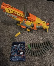 NERF Vulcan EBF-25 Blaster w/ Tripod, Ammo Belt  Bag Of 70 New Darts