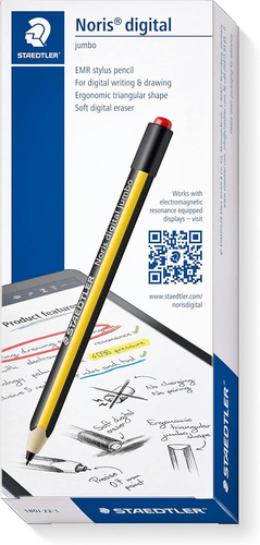 STAEDTLER Noris digital Mini 180M 22. 2 in 1 stylus-styluspen voor digitaal schrijven en tekenen op EMR en capacitieve touchscreens (ronde vorm, inclusief 5 EMR reservepunten en gereedschap