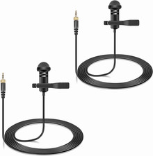 2-Pack Lavalier Lapel Microphone Compatible with Sennheiser Wireless System Body