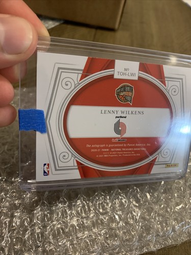 2020-21 National Treasures Lenny Wilkens Treasures of the Hall HOF Auto 65/75 - Picture 6 of 7
