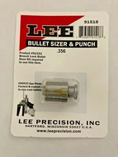 Lee 91518 .356 Bullet Sizer & Punch (Ships within 1 Business Day)