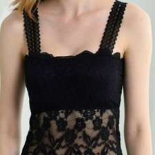 Women Lace Mesh Vest Tank Top Camisole Spaghetti Strap Lingerie Hollow Out SHP