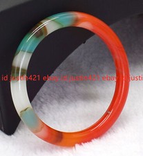 Natural Red Jade Jadeite Gemstone Bangle Bracelet 56-62mm Women Jewelry
