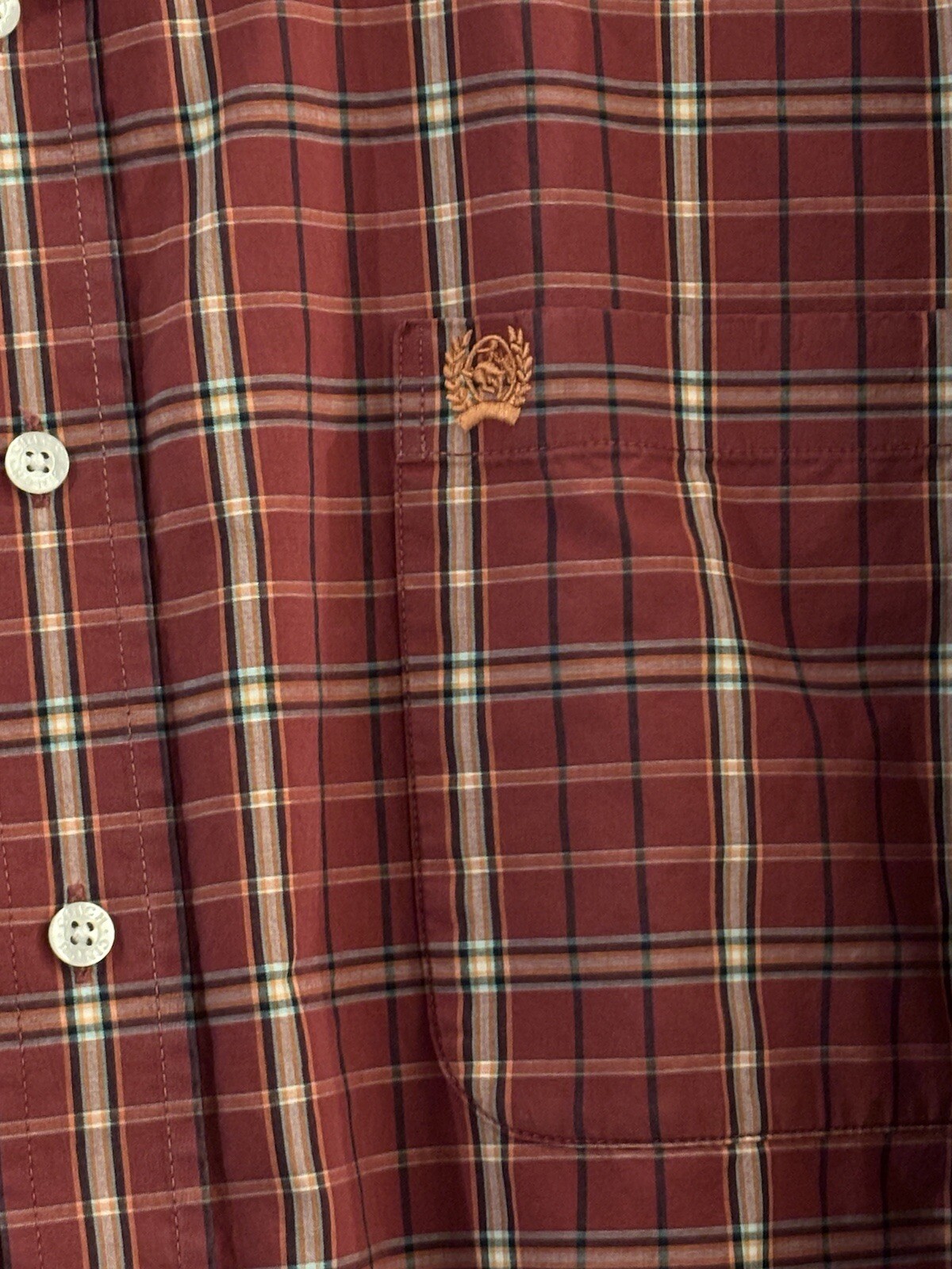 Cinch Men Button Down Shirt Size Large Red Rust P… - image 3