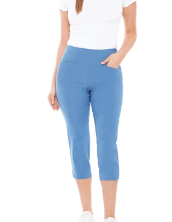 NEW S.C. & Co. Women's 360 Degree Tummy Control Capri Pants Size 10