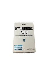 Night Skincare Hyaluronic Acid Anti-Aging Silk Sheet Masks 10 Count