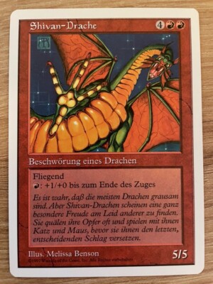Shivan Dragon (5th Edition 1997), Magic Card MtG, Shivan Dragon Vintage Cult