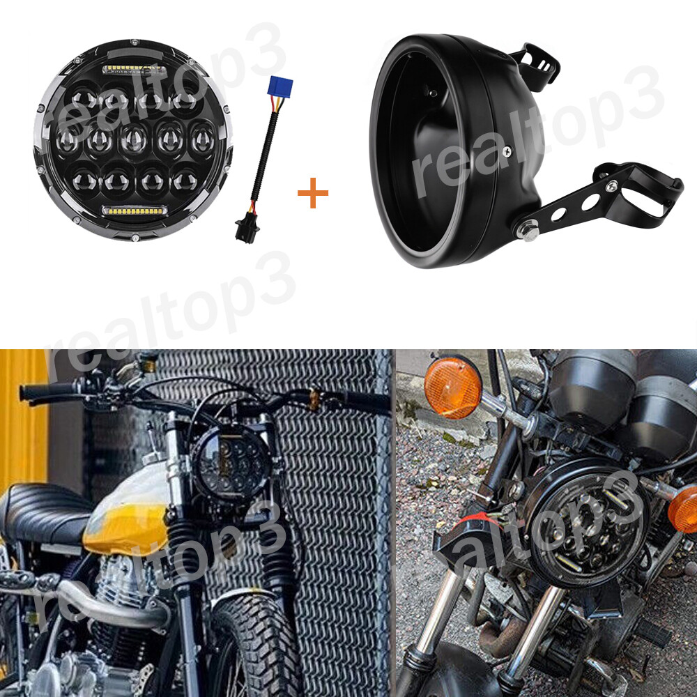 For Yamaha Road Star 1600 7inch Round LED motorcycles headlight light for electr