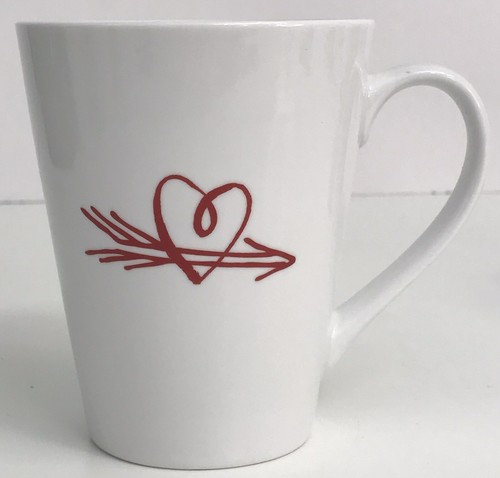Starbucks 2014 Heart Mug Valentine’s Day Mug Lot of 2 Coffee Cups Arrow His Hers - Picture 2 of 13