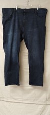 Old Navy Mens Jeans Denim Straight Leg Comfort 360 Stretch Dark Wash Blue 50X30