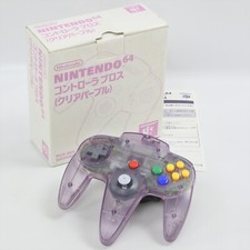 Nintendo 64 Controller Pad Clear Purple NUS-005 - GOOD - Boxed 1401