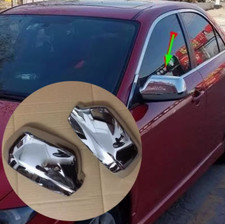 Rearview Mirror Side Cover Trim Chrome For 03-08 Mazda 2 3 6 2pcs