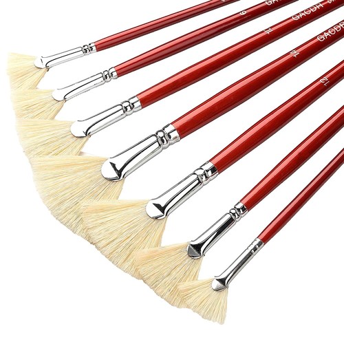 Grace Art Water Color Brush Set WS12 – 12 Pinsel In Rund & Flach, Taklon-Haar, Für Alle Maltechniken