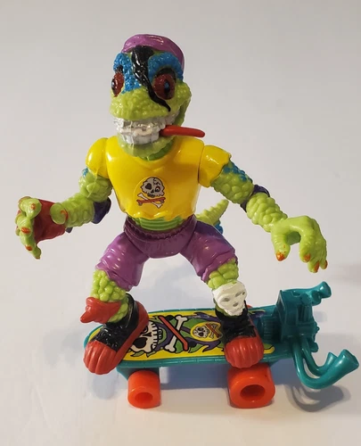 1990 Playmates TMNT Mondo Gecko Vintage 100% Complete Action Figure