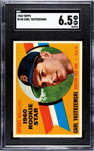 1960 Topps #149 Carl Yastrzemski Rookie HOF Boston Red Sox SGC 6.5 exmt++++