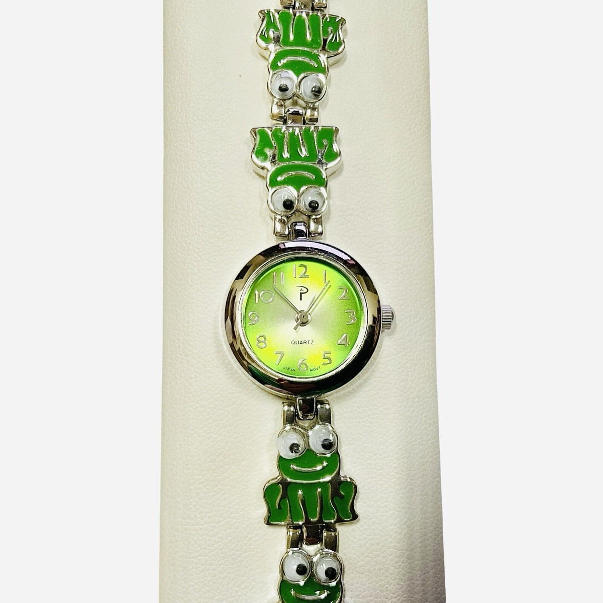 Silver and Green Google Eyes Frog Link Watch B2D6cZ7Lzbs6CvrVSchjdk-1200-80.jpg main image 4