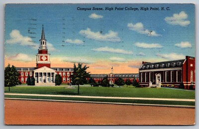 Postcard Campus Scene High Point College North Carolina   K-2
