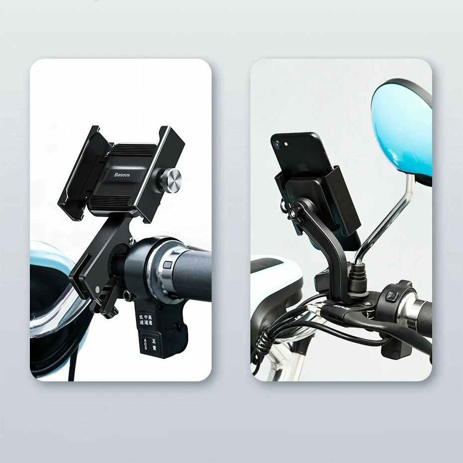 Baseus  Smartphone Phone Holder Stand For Bicycle Motorcycle Scooter Bike Motor - Image 4 of 4