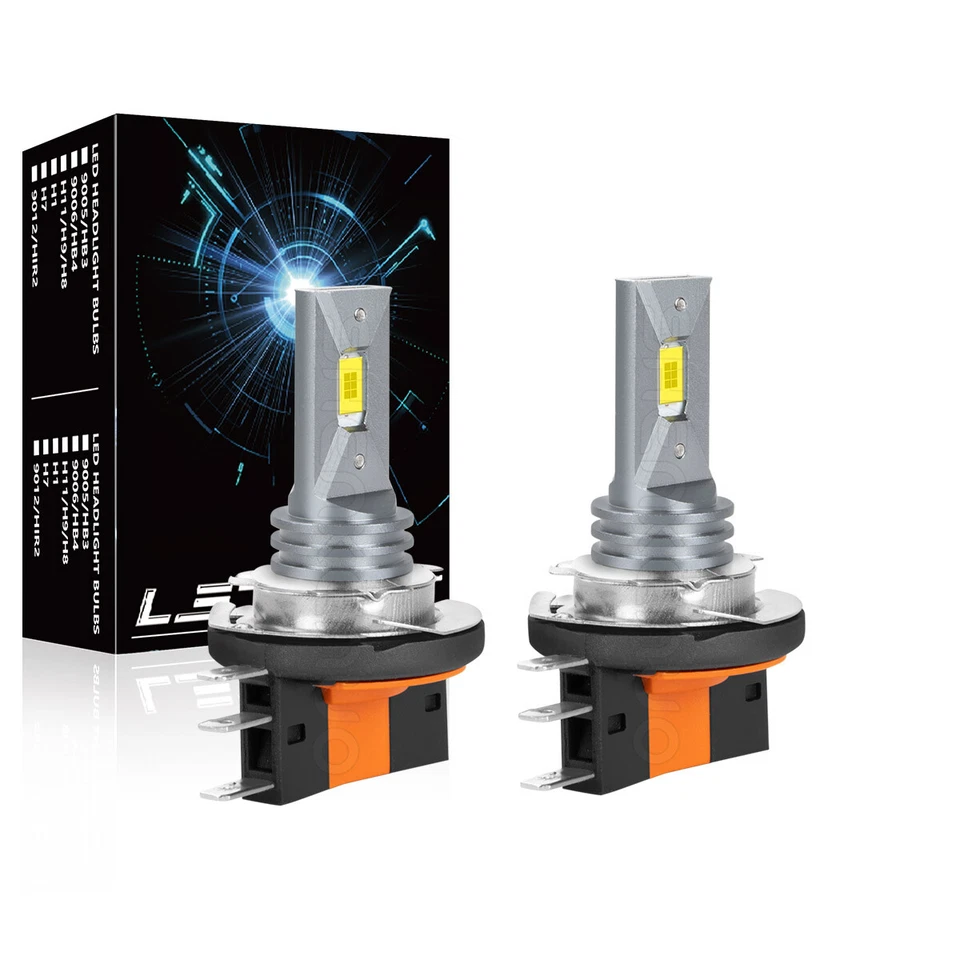 2 bombillas de faros LED H15 de haz alto + DRL 6000K blancas para BMW 228i xDrive 2015 Foto 2 de 4