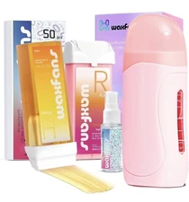 Roll on Wax Kit, Waxfans Wax Roller Kit for Hair Removal New!! open box
