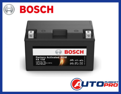 BOSCH FA119 AKKU YT7B-BS AGM 12V 7AH 4047026640175 150x66x94mm