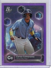 2022 Bowman Platinum Precious Elements #PE-12 Carlos Colmenarez Rays 78/250