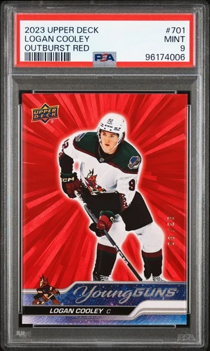 2023-24 Upper Deck Extended Series #701 Logan Cooley Red Outburst PSA 9! POP 2!