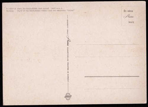 Bardudalen Tal und der Berg Istind Norwegen Postkarte - Bild 2 von 2