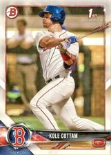 2018 BOWMAN DRAFT 1ST BASE PAPER PROSPECT BD69 KOLE COTTAM  RED SOX