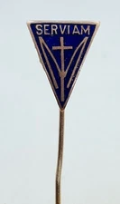 SERVIAM, Catholic badge, pin, badge, KASUN Croatia 1960s. Very rarre !