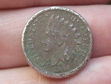 1860 Copper Nickel Indian Head Cent Penny- Rounded Bust, VG Details