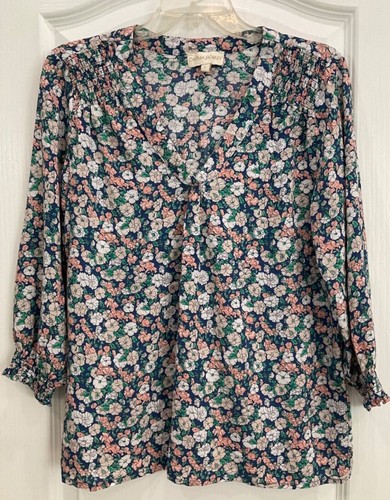 Cynthia Rowley Damen Pullover Bluse Größe L Grün Bunt Viskose 185 - Bild 1 von 7
