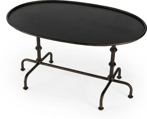 Kira Industrial Oval Coffee Table by Butler - Picture 1 of 8