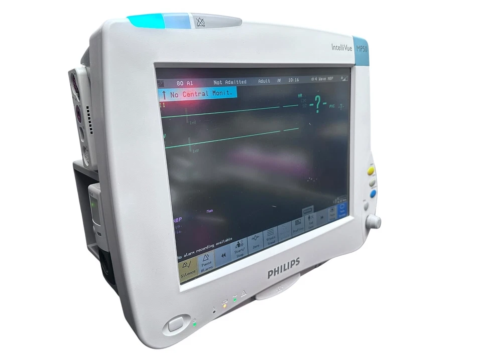 Philips IntelliVue MP50 Patient Monitor – w/ M1116B, M3001A, M1032A, and Battery - Image 3 of 4