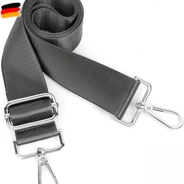 Moorle Tragegurt Tasche, Breit Taschengurt Quarzgrau, 3.8 Cm Breite-image
