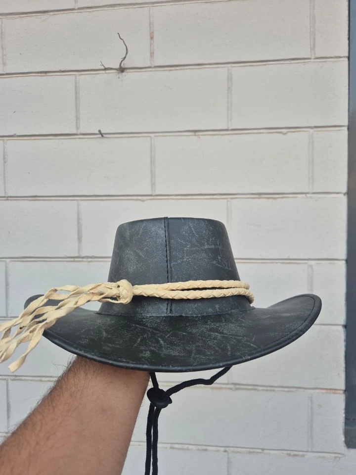 Arthur Morgan Replica  Cowboy Hat  Handmade Real Cowhide Leather Western - Image 2 of 4