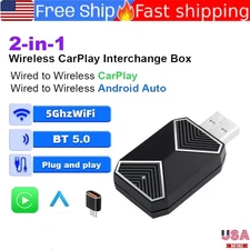 Wireless CarPlay Adapter For Android Auto &Apple USB Car Dongle Connect Mini Box