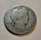 1906 Barber Half Dollar 50 cent 90% Silver *combine shipping*